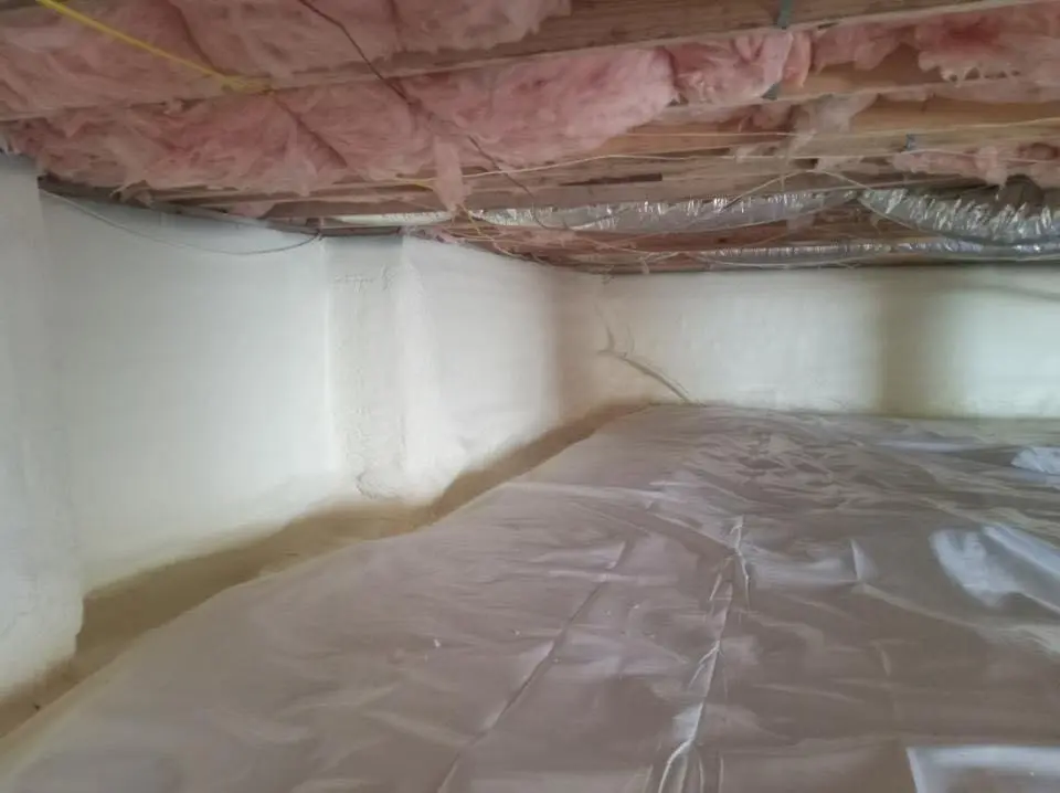 Crawl space encapsulation with closed-cell spray foam for Attic Insulation in Nebraska City