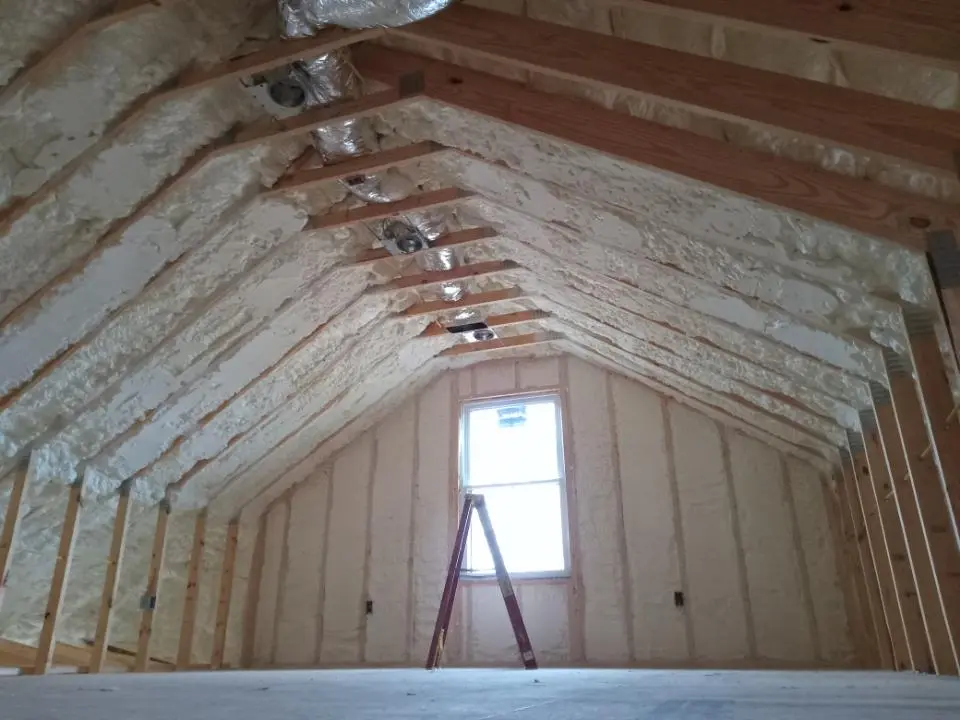Spray foam roofing application for Crawl Space Insulation project in Nebraska City